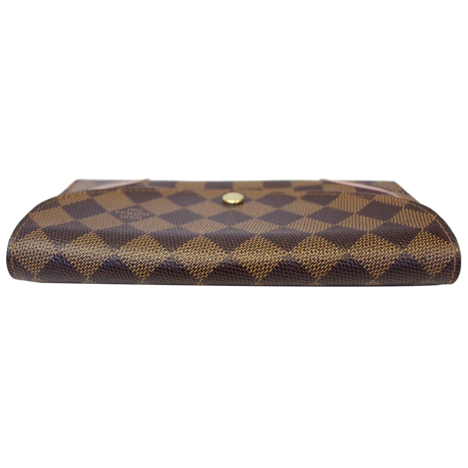 LOUIS VUITTON Caissa Damier Ebene Wallet Rose Ballerine