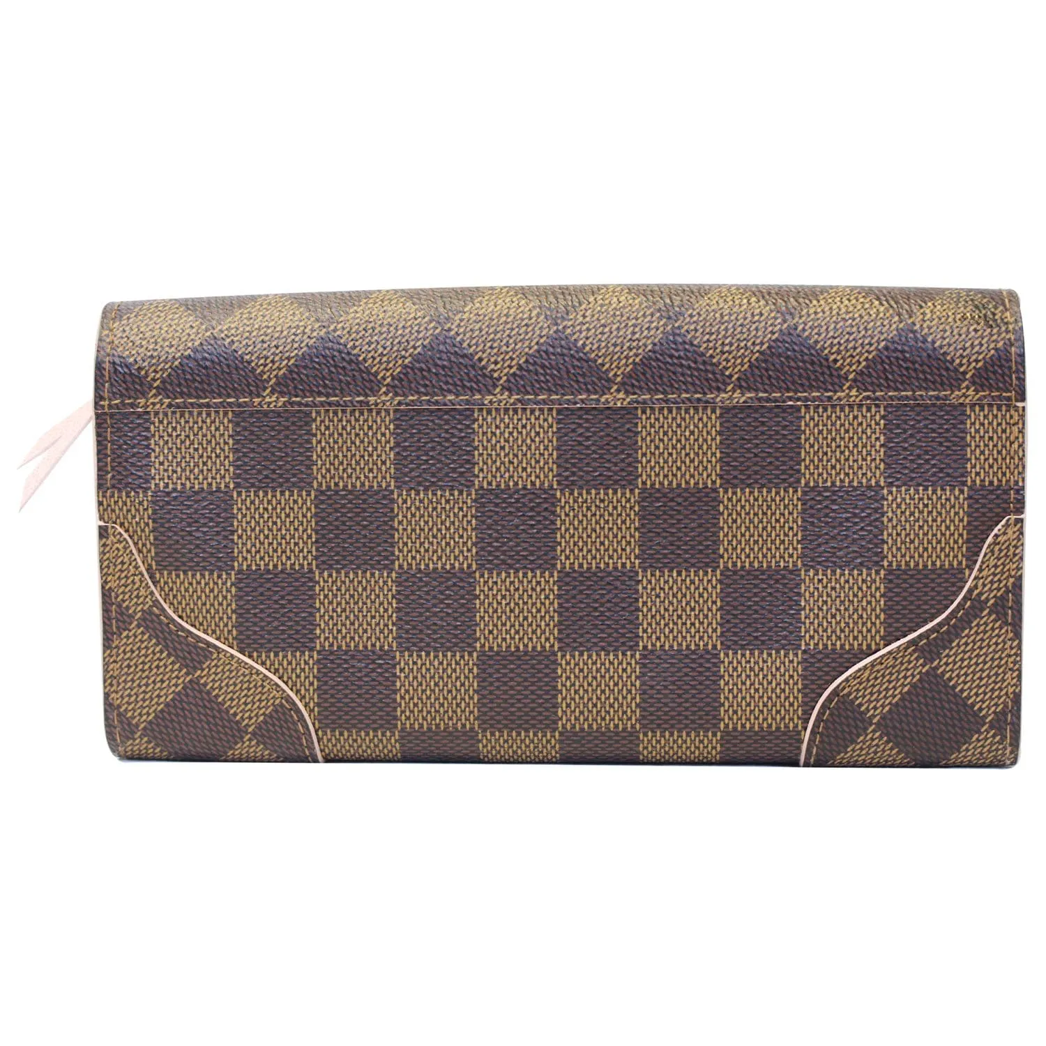 LOUIS VUITTON Caissa Damier Ebene Wallet Rose Ballerine