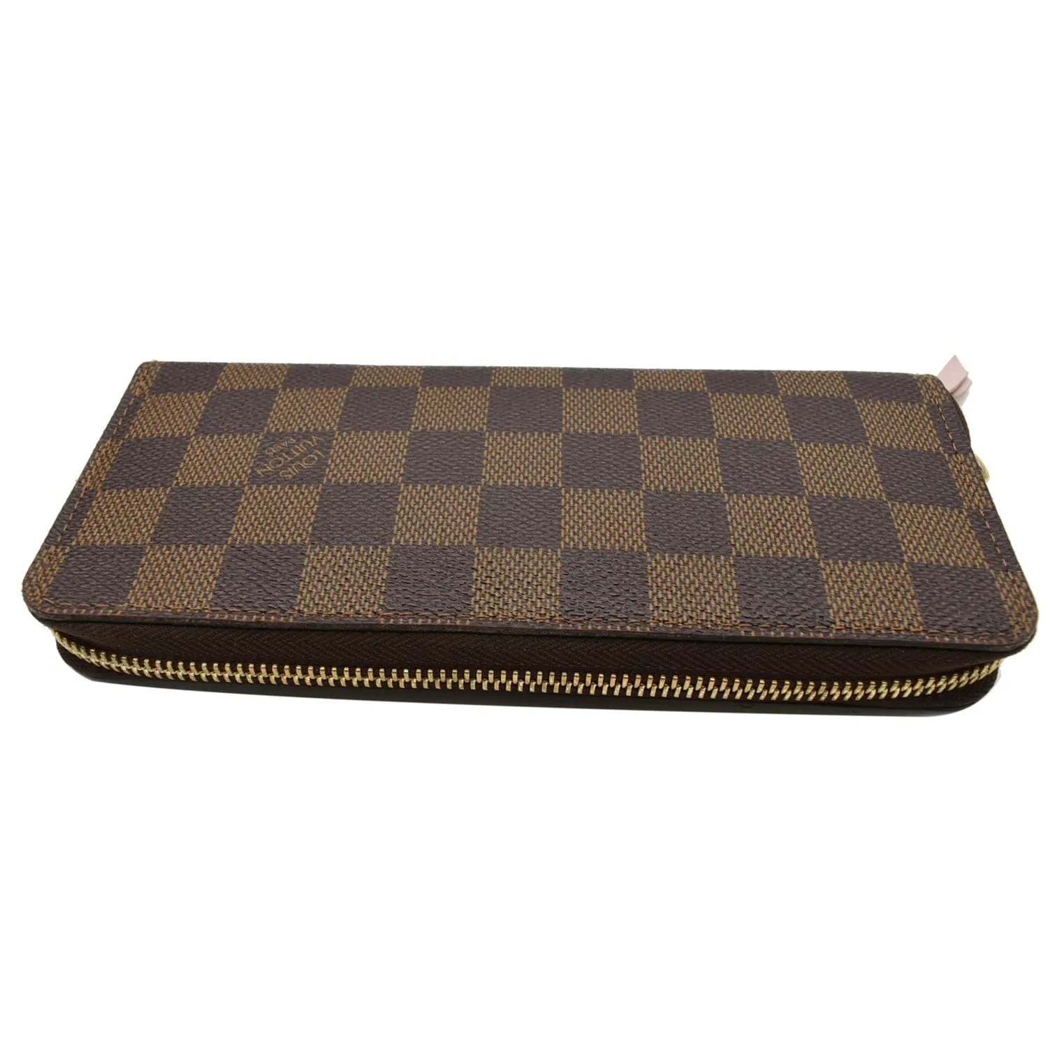LOUIS VUITTON Clemence Damier Ebene  Wallet Brown
