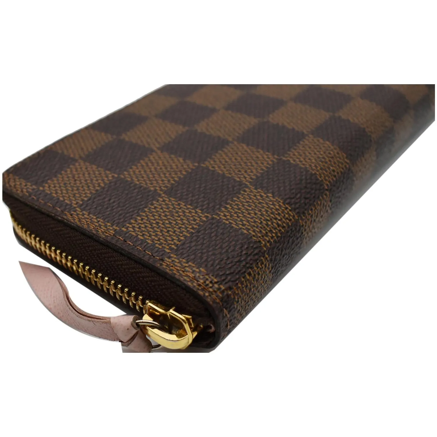 LOUIS VUITTON Clemence Damier Ebene  Wallet Brown
