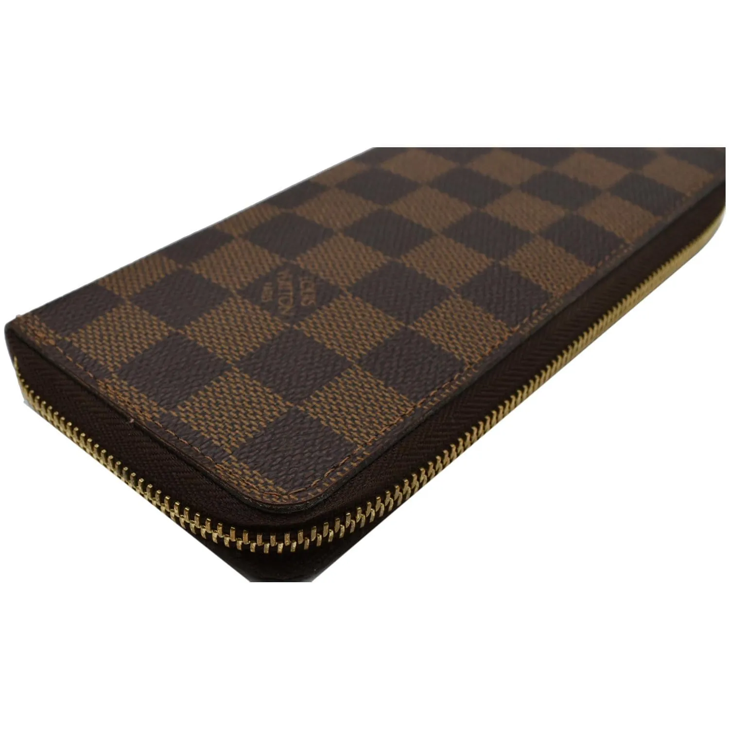 LOUIS VUITTON Clemence Damier Ebene  Wallet Brown