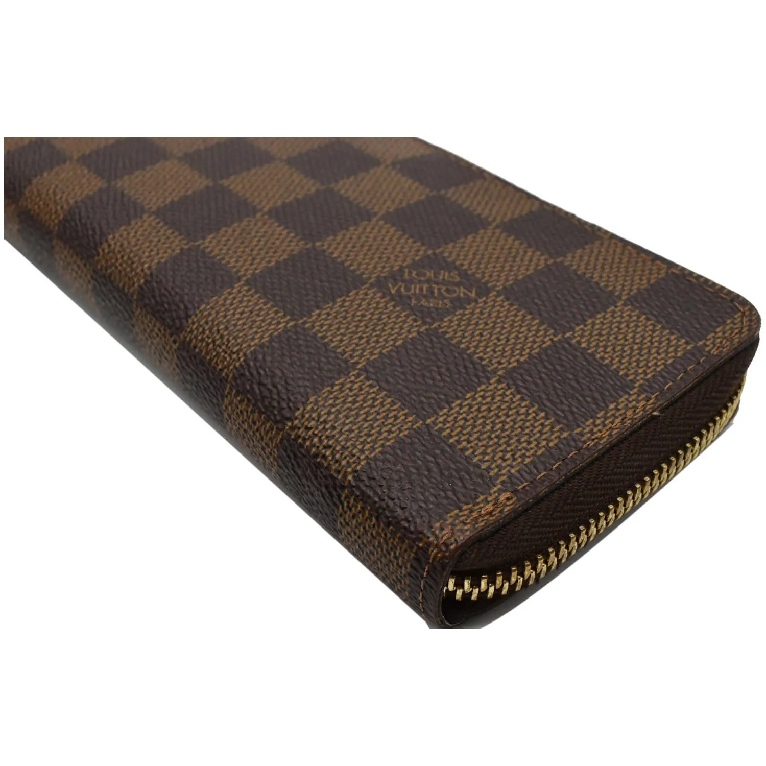 LOUIS VUITTON Clemence Damier Ebene  Wallet Brown