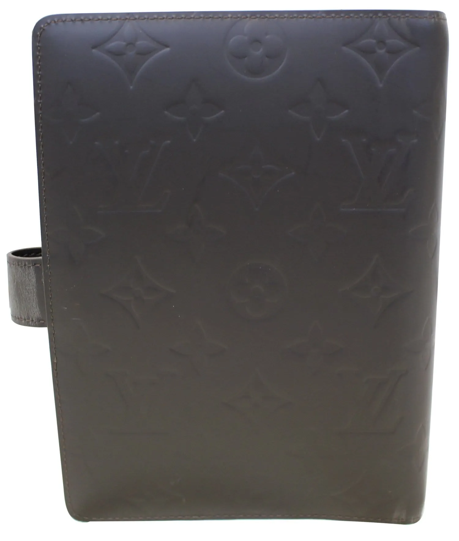 LOUIS VUITTON Mat Agenda MM Day Planner Cover Brown