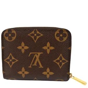 LOUIS VUITTON Monogram Canvas Zippy Coin Purse Brown