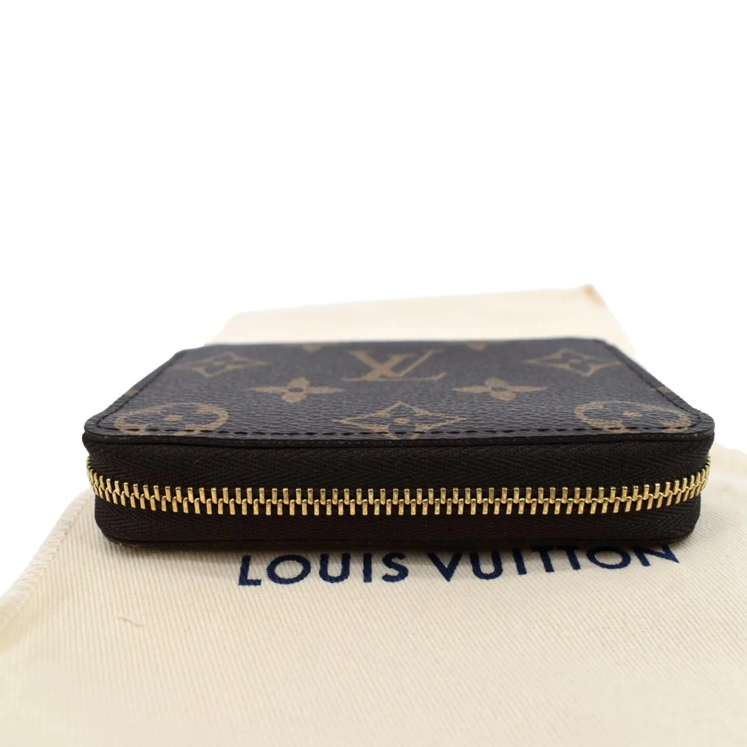 LOUIS VUITTON Monogram Canvas Zippy Coin Purse Brown