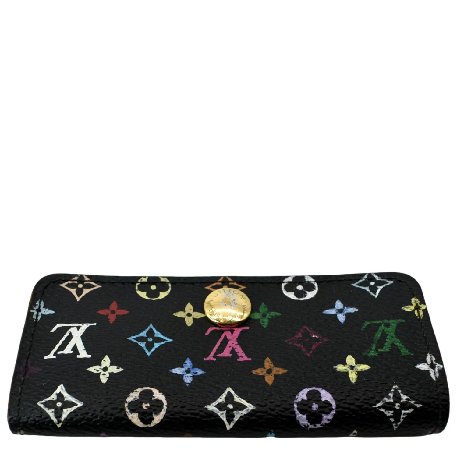 LOUIS VUITTON Multicles Multicolor Canvas 4 Key Holder Black