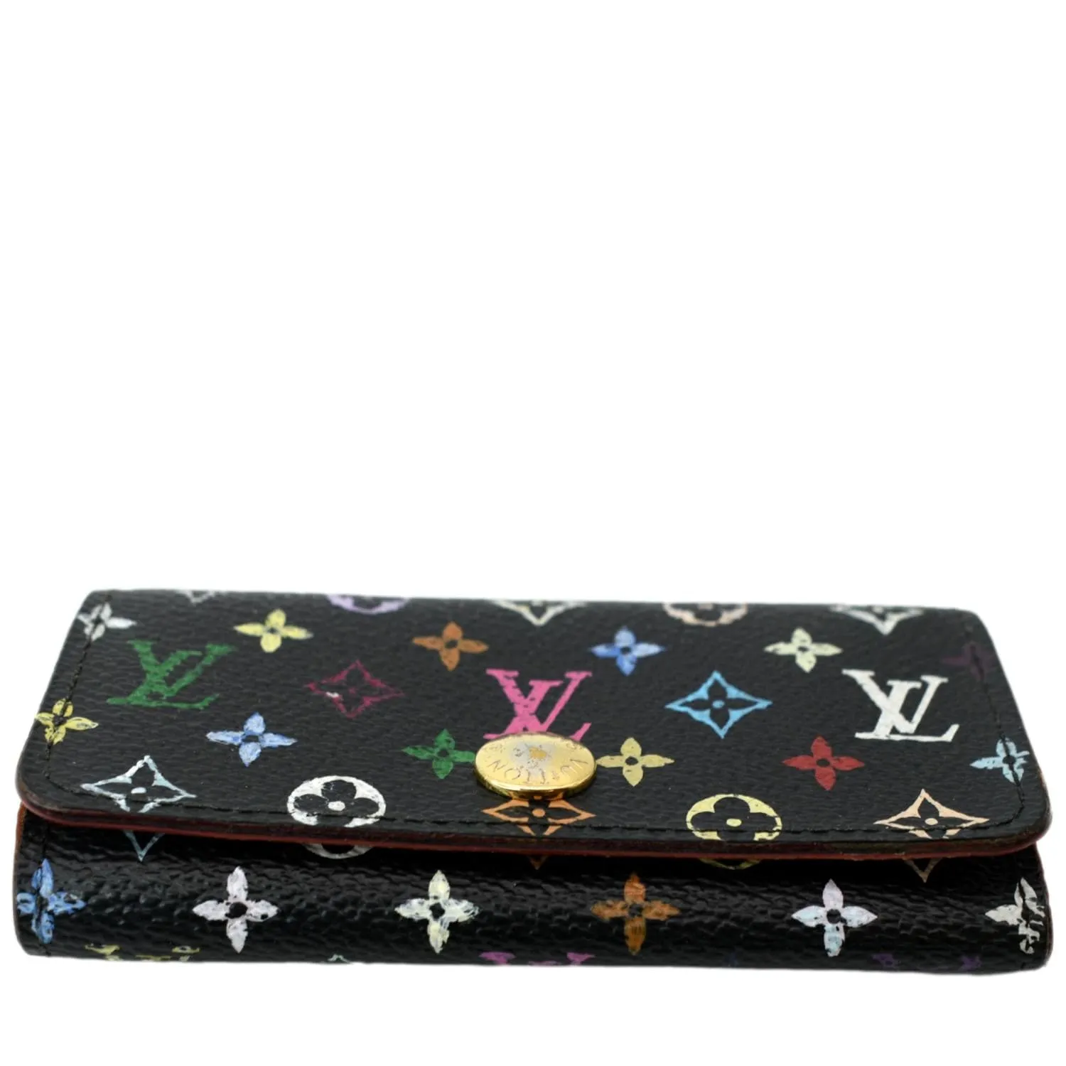 LOUIS VUITTON Multicles Multicolor Canvas 4 Key Holder Black