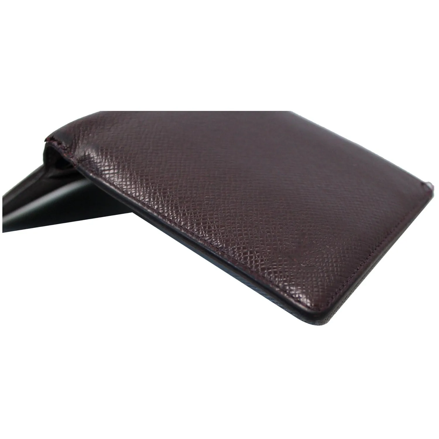 LOUIS VUITTON Multiple Acajou Taiga Leather Bifold Wallet Brown - 25% OFF