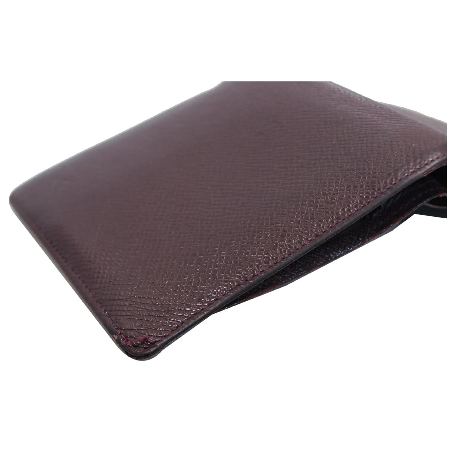 LOUIS VUITTON Multiple Acajou Taiga Leather Bifold Wallet Brown - 25% OFF