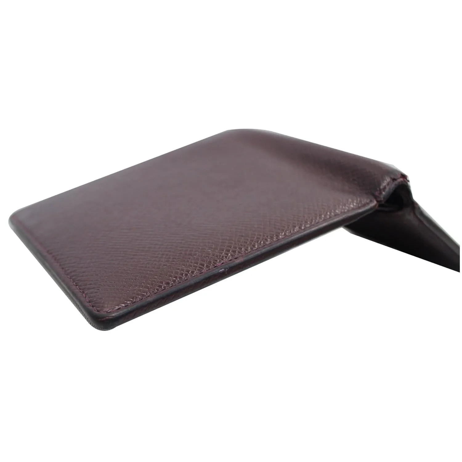 LOUIS VUITTON Multiple Acajou Taiga Leather Bifold Wallet Brown - 25% OFF