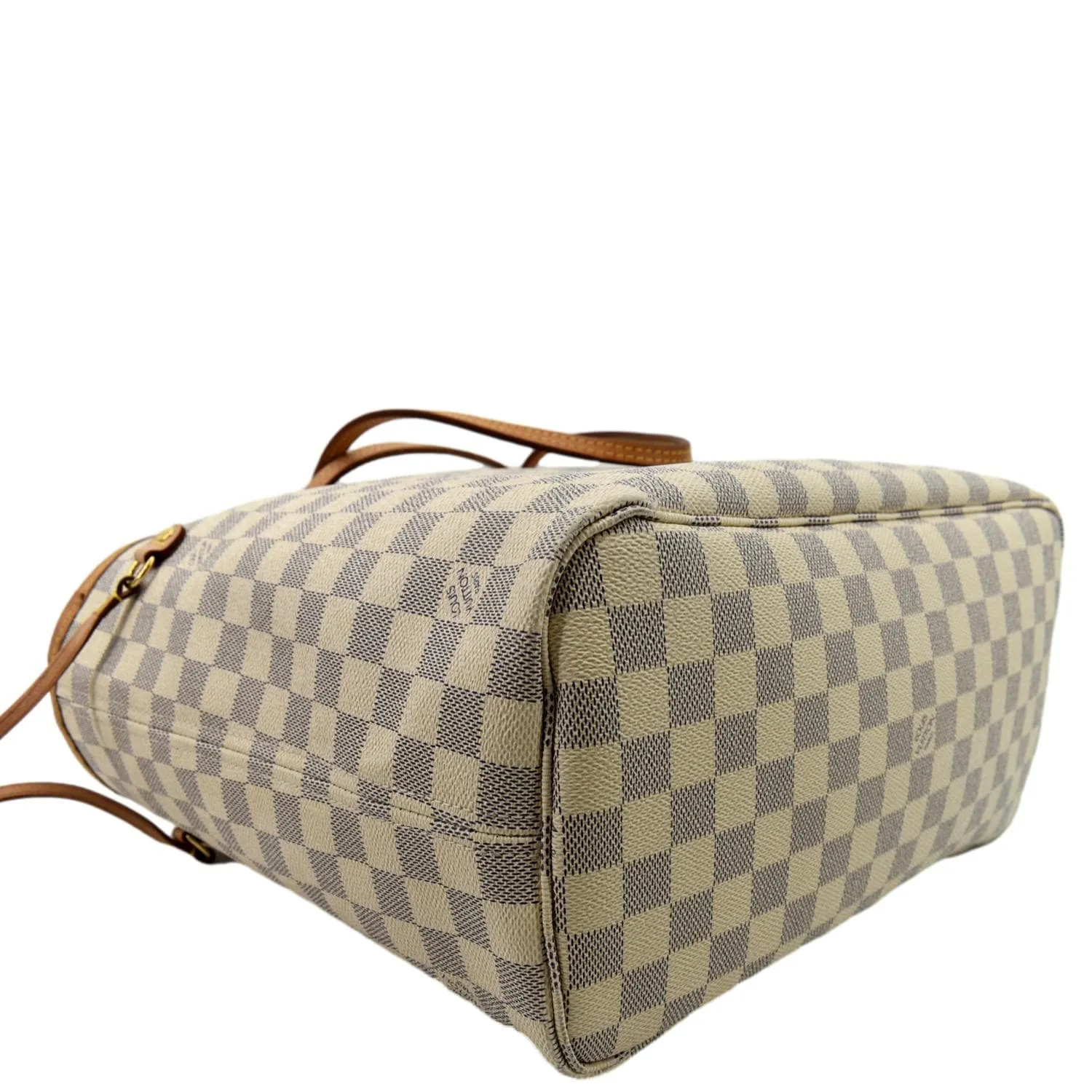 LOUIS VUITTON Neverfull MM Damier Azur Tote Bag White - Sold