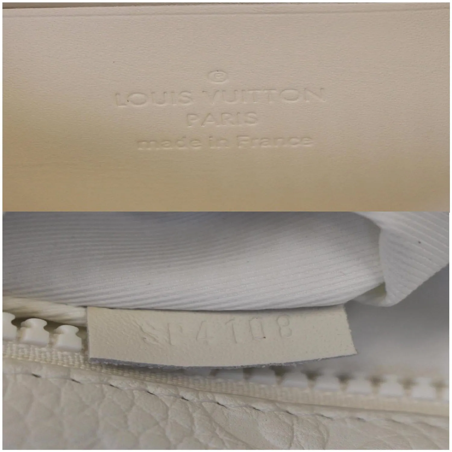 LOUIS VUITTON Pochette Volga Monogram Clutch Bag White