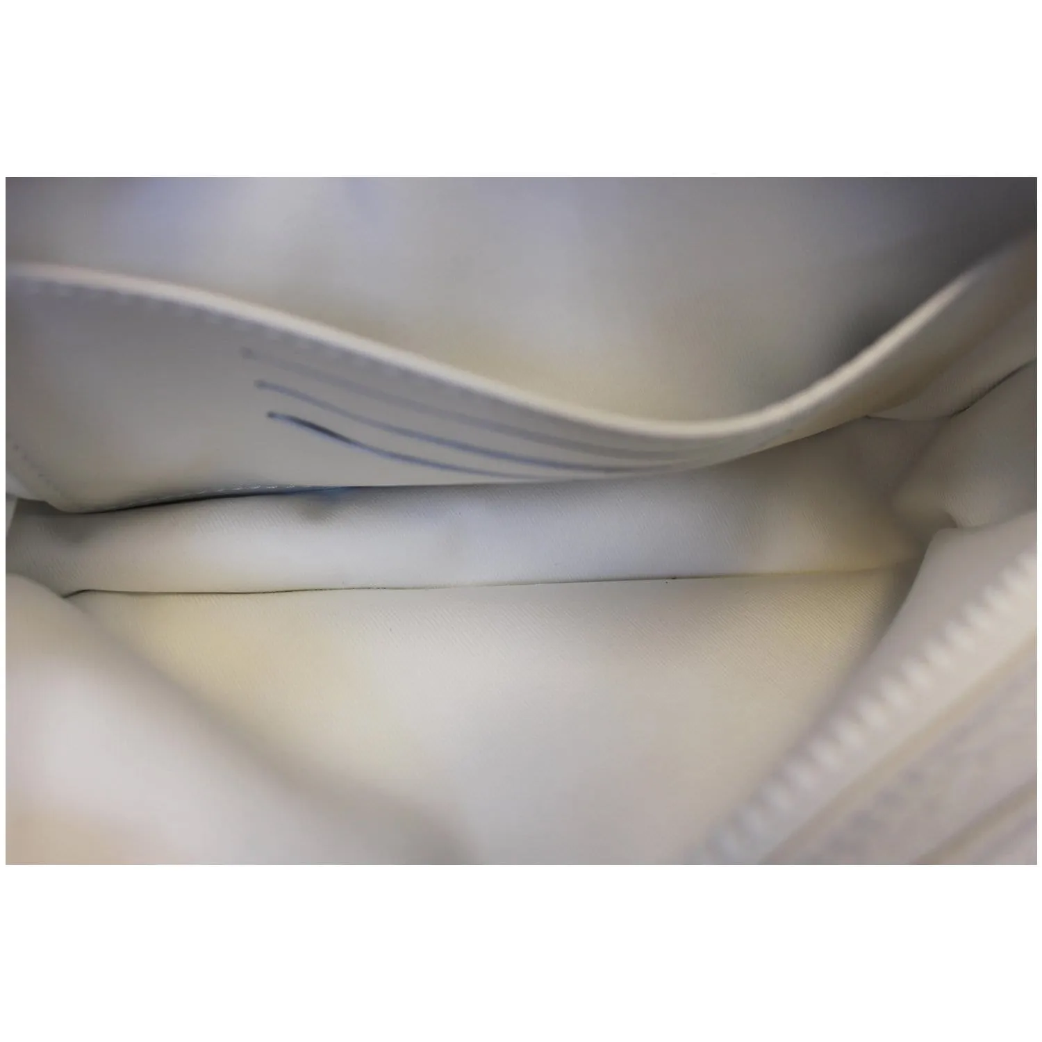 LOUIS VUITTON Pochette Volga Monogram Clutch Bag White