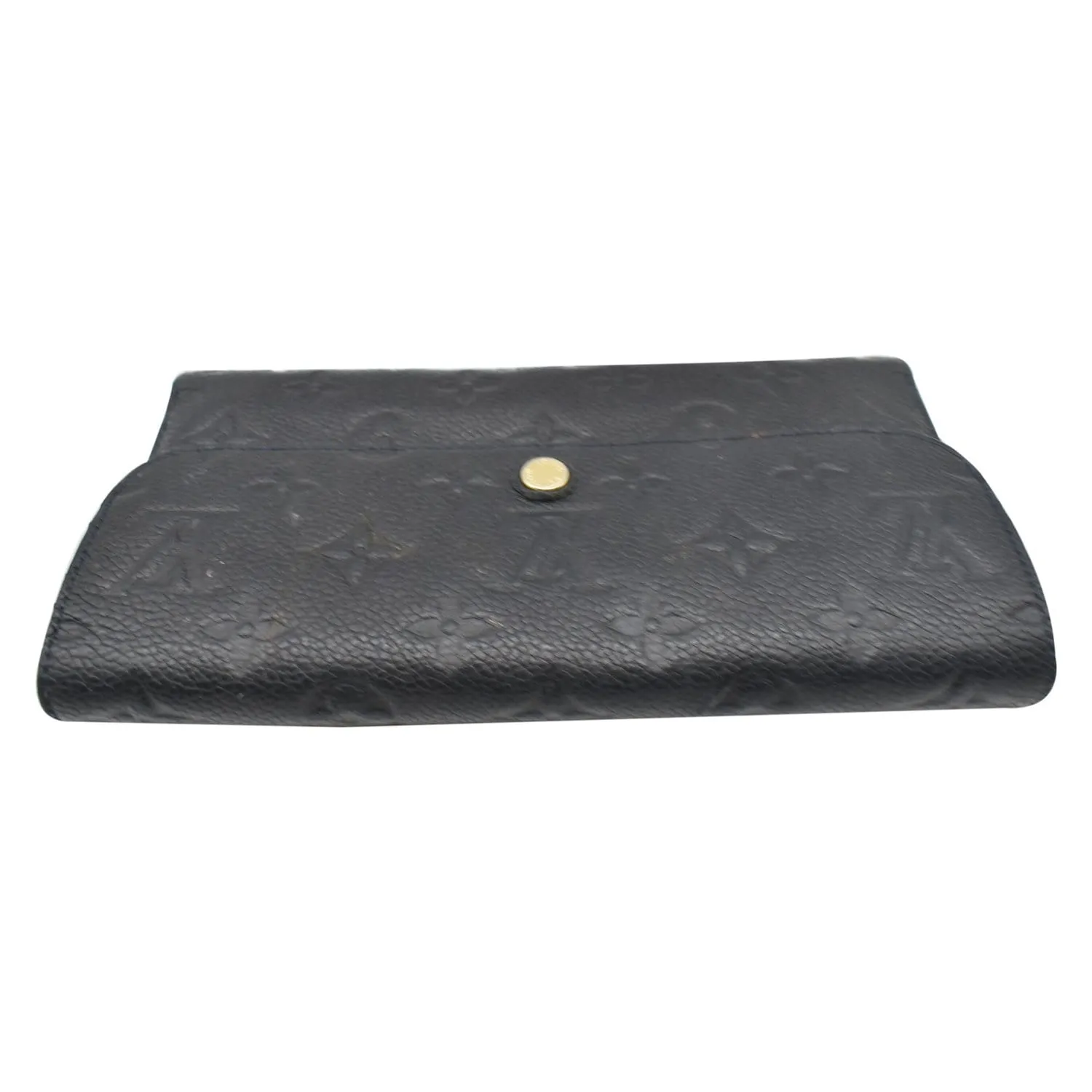 LOUIS VUITTON Virtuose Empreinte Leather Trifold Wallet Black