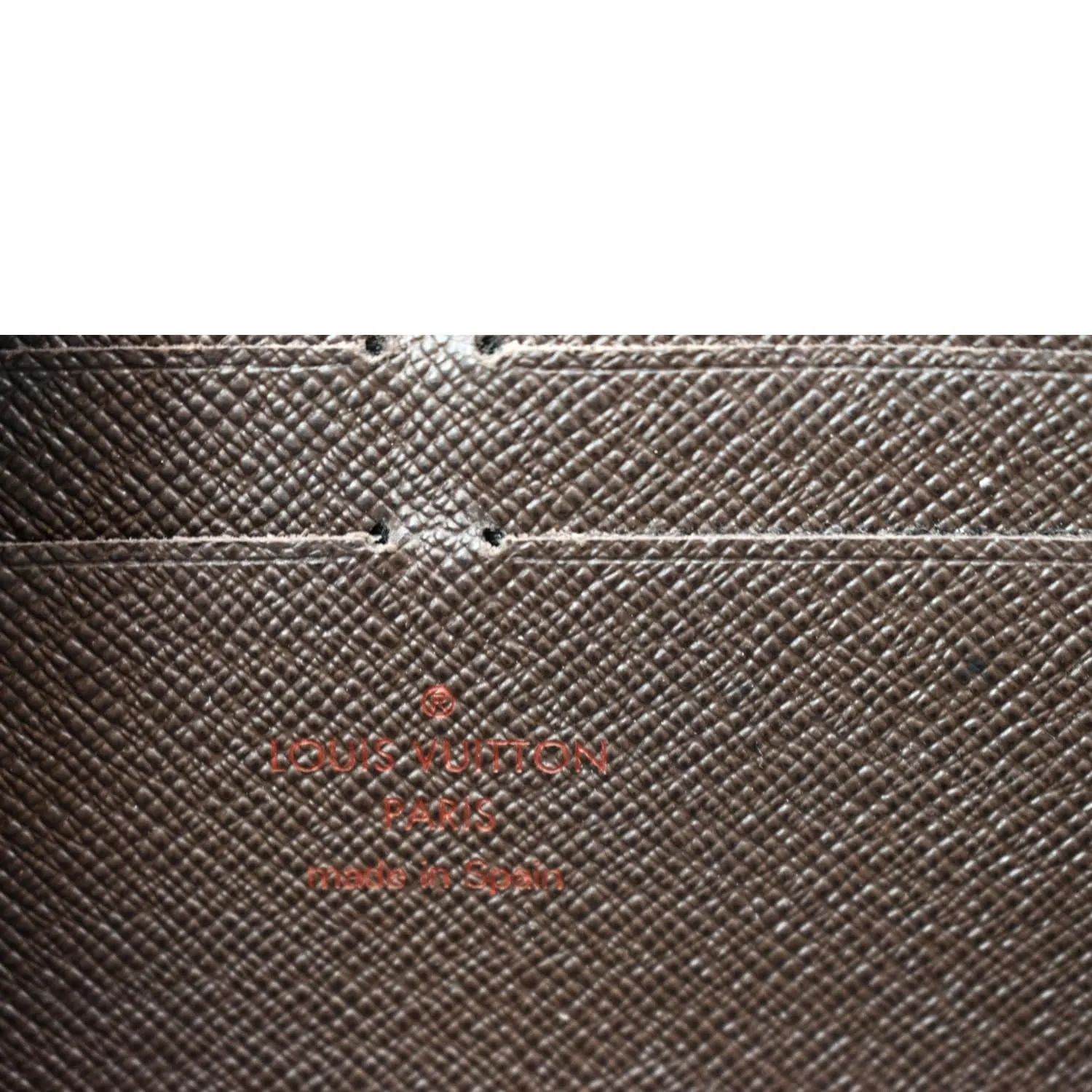 LOUIS VUITTON Zippy Long Damier Ebene Wallet Brown