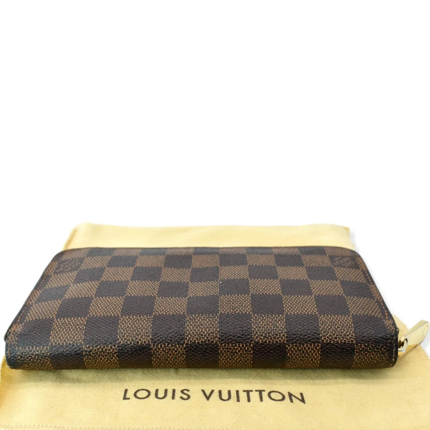 LOUIS VUITTON Zippy Long Damier Ebene Wallet Brown