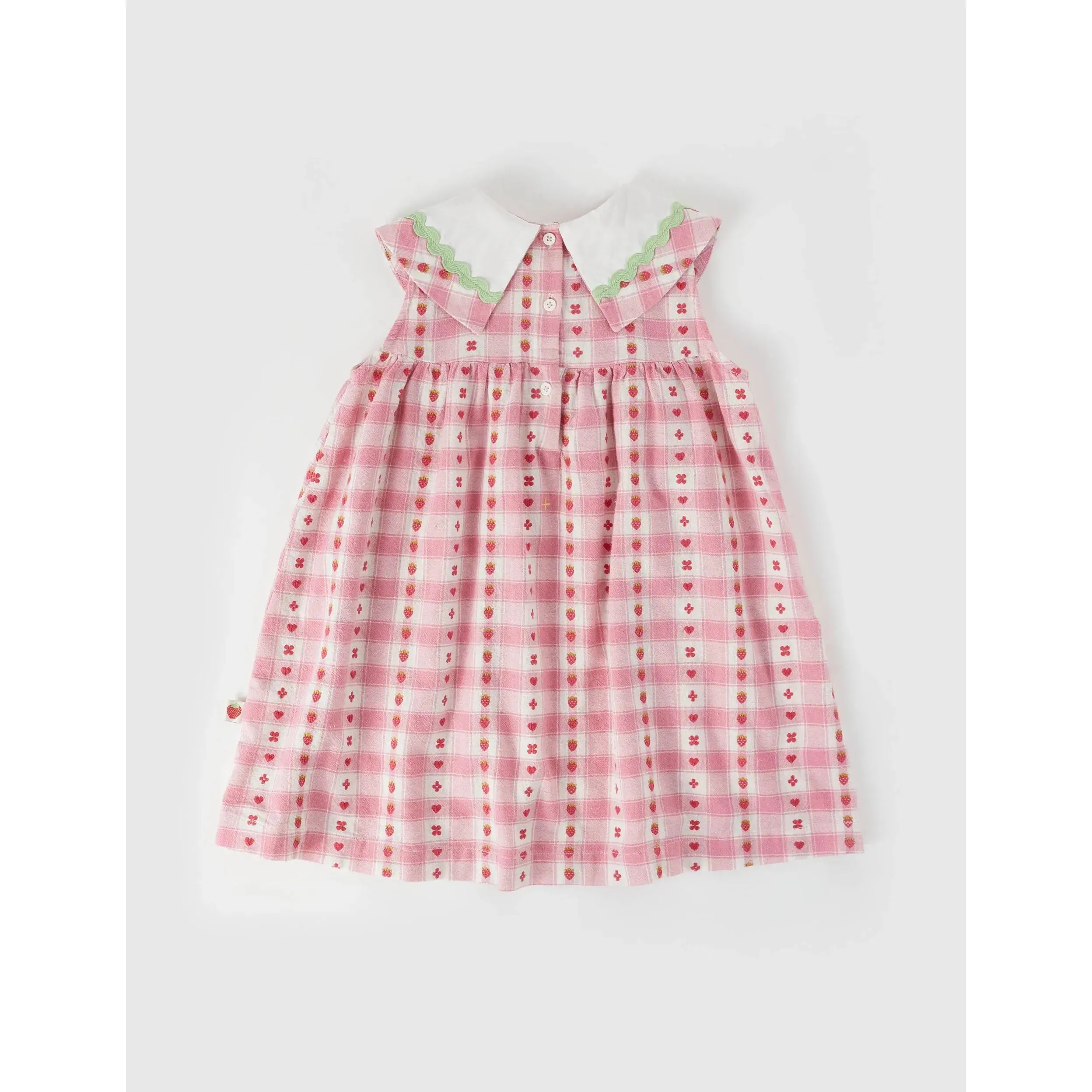 Lucy Collared Very Berry Gingham Dress