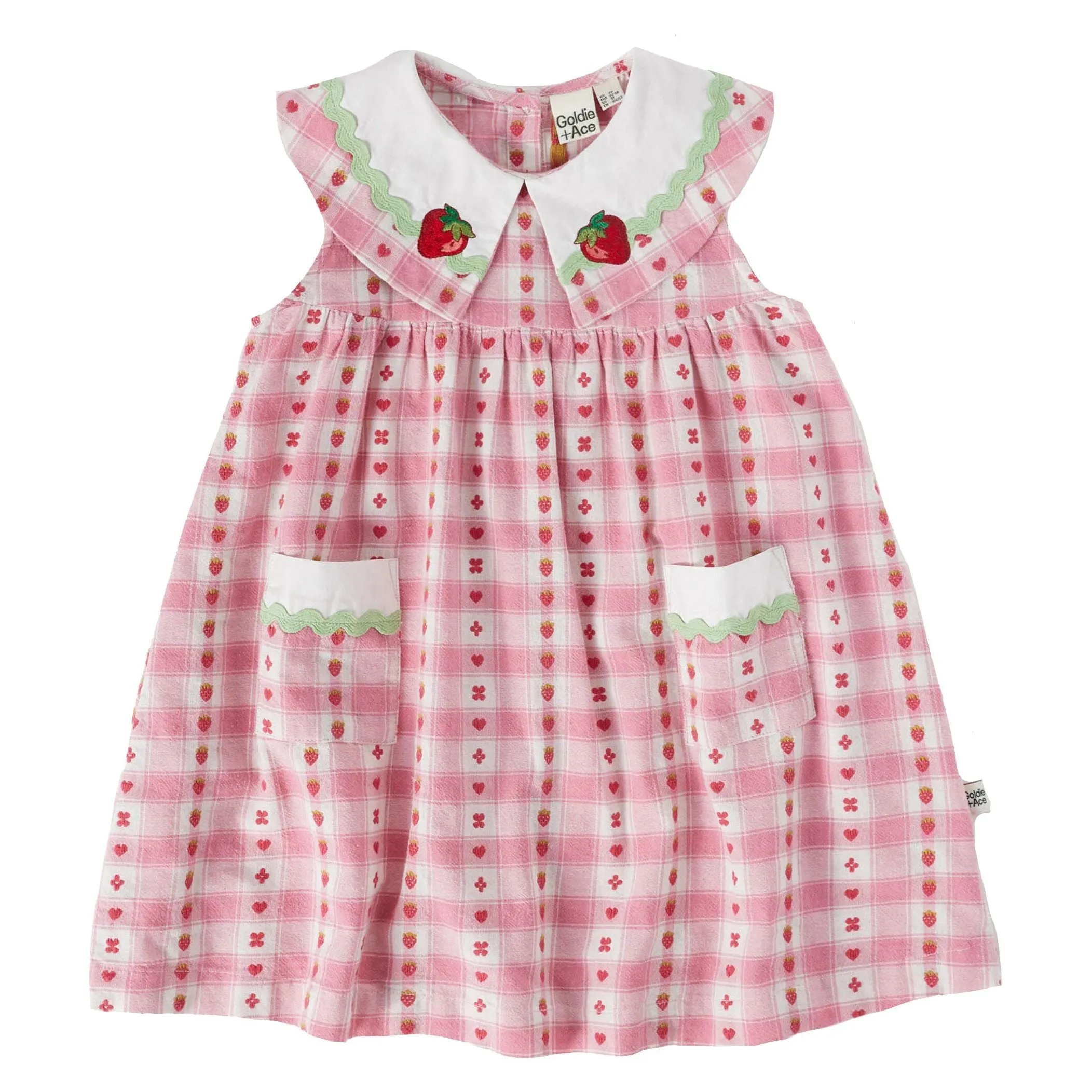 Lucy Collared Very Berry Gingham Dress