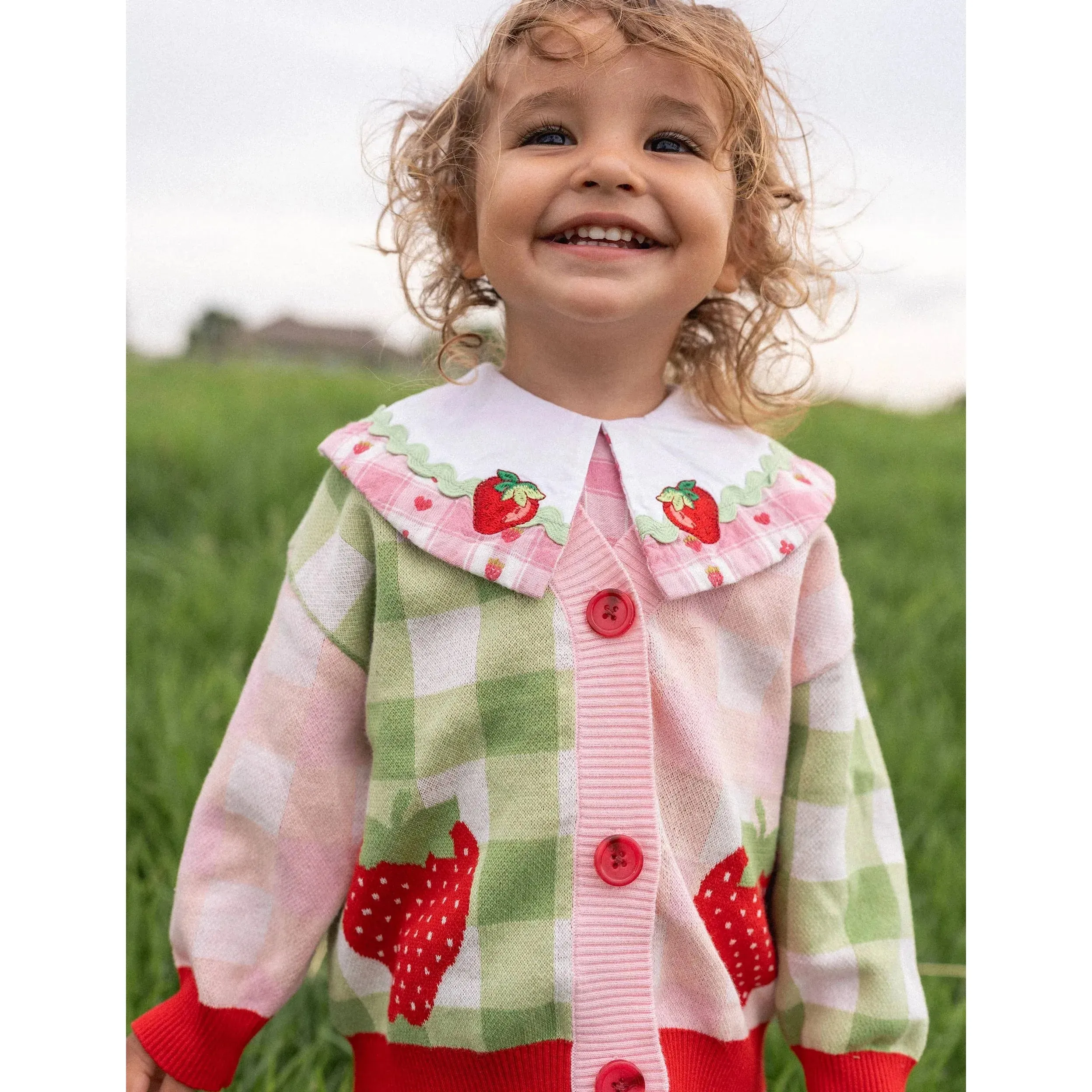 Lucy Collared Very Berry Gingham Dress