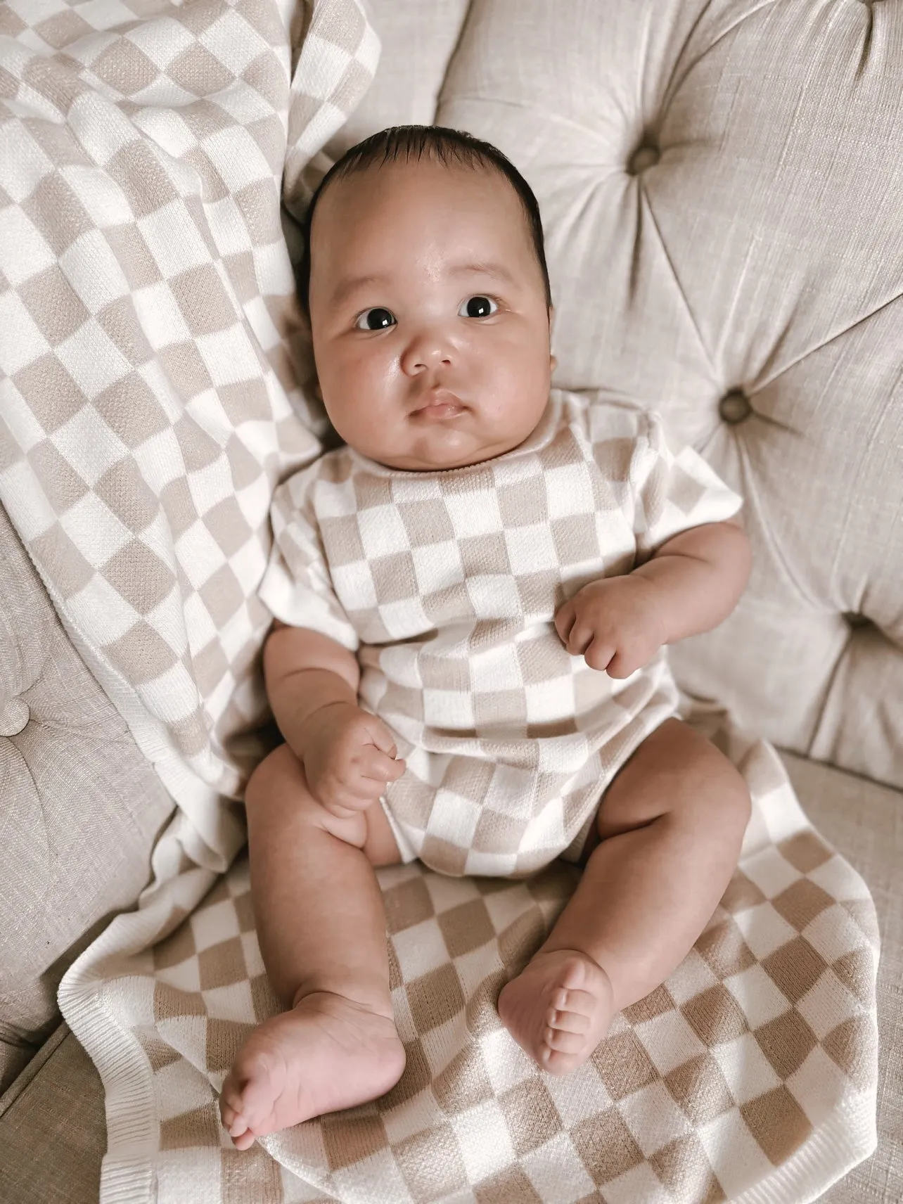 Luna   Luca Checkered Romper