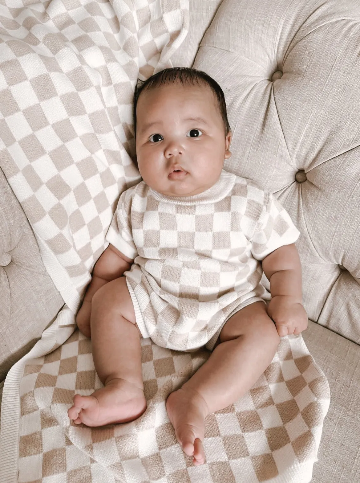 Luna   Luca Checkered Romper