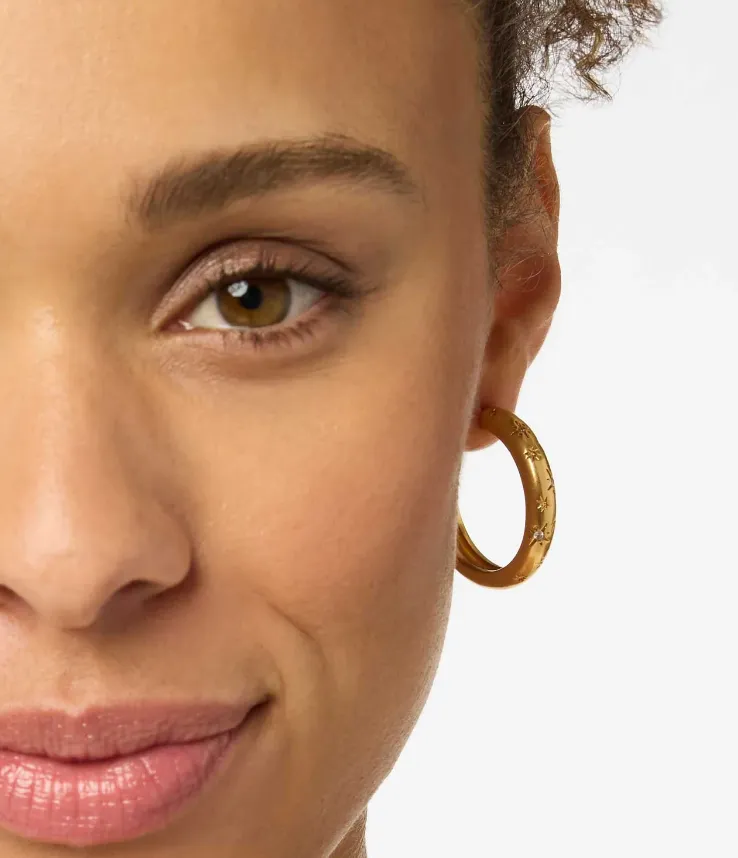 Luna Stone Hoops