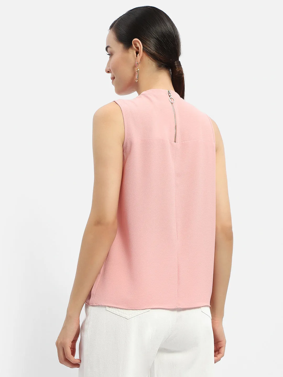 Madame Applique Adorned Pink Shimmer Top