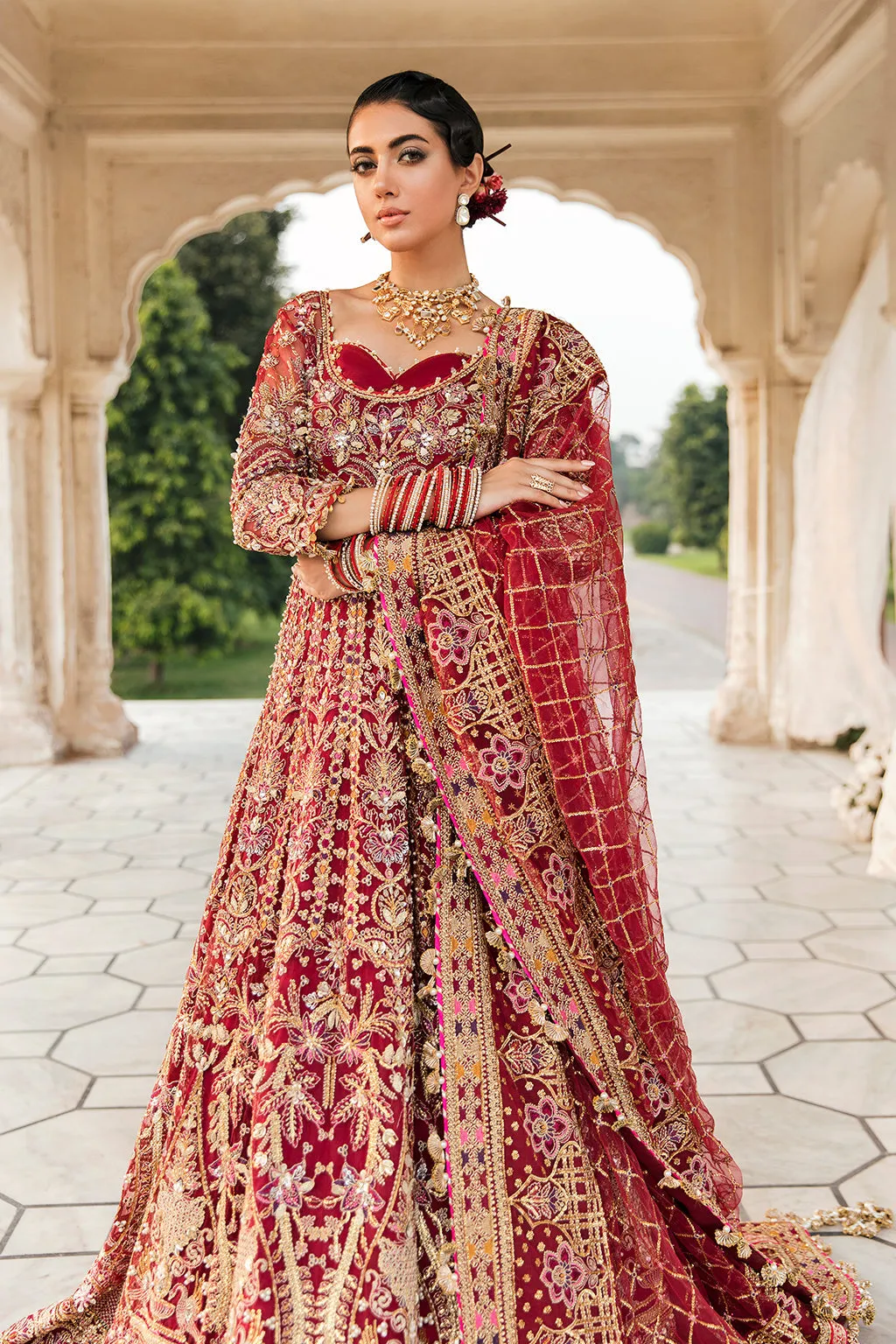 Mahjabeen | Afrozeh Brides Collection 2022 | Stitched Unstitched Embroidered Net Bridal Suit