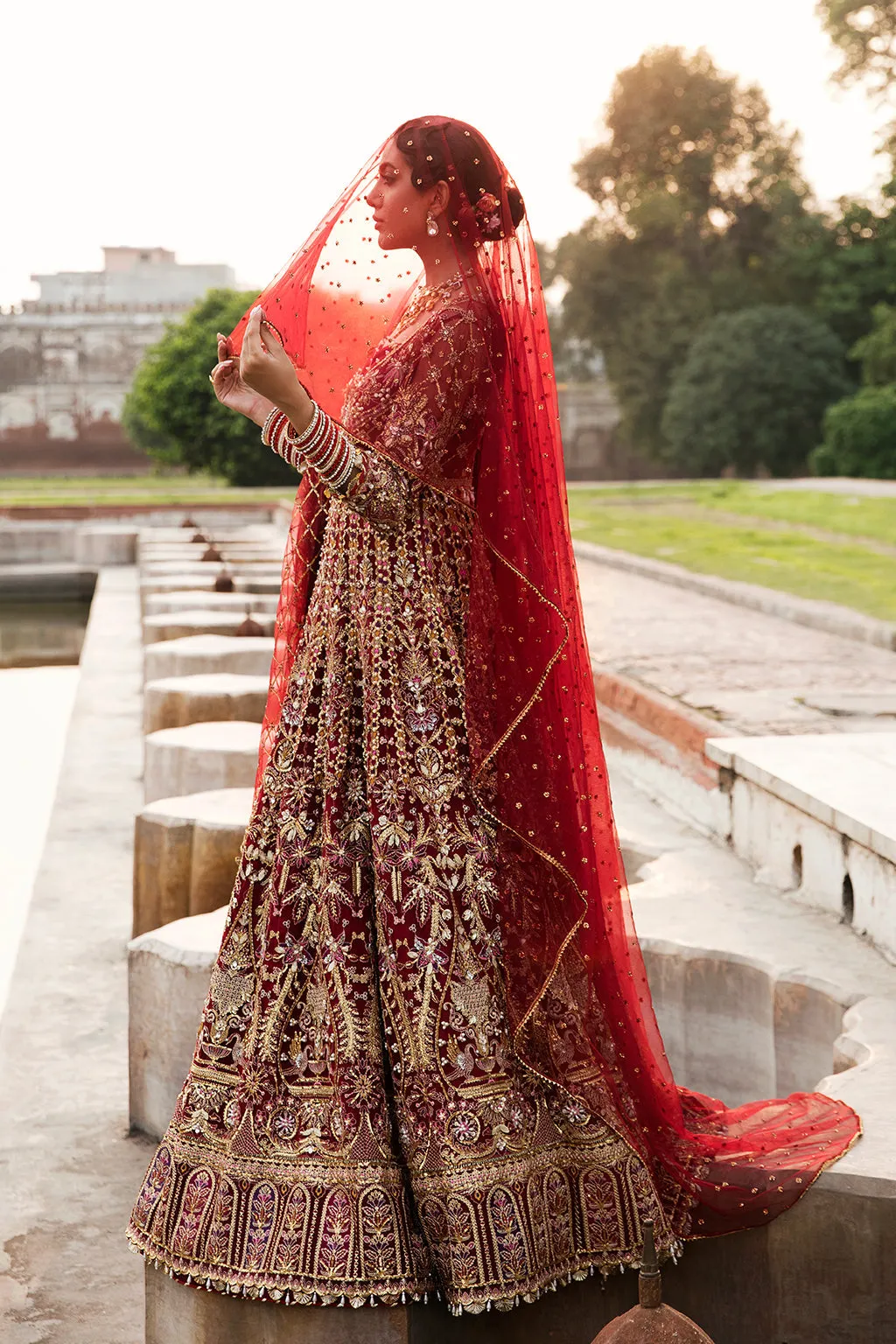 Mahjabeen | Afrozeh Brides Collection 2022 | Stitched Unstitched Embroidered Net Bridal Suit