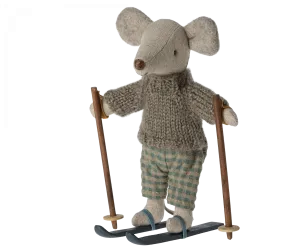 MAILEG winter mouse w/ski set | big brother