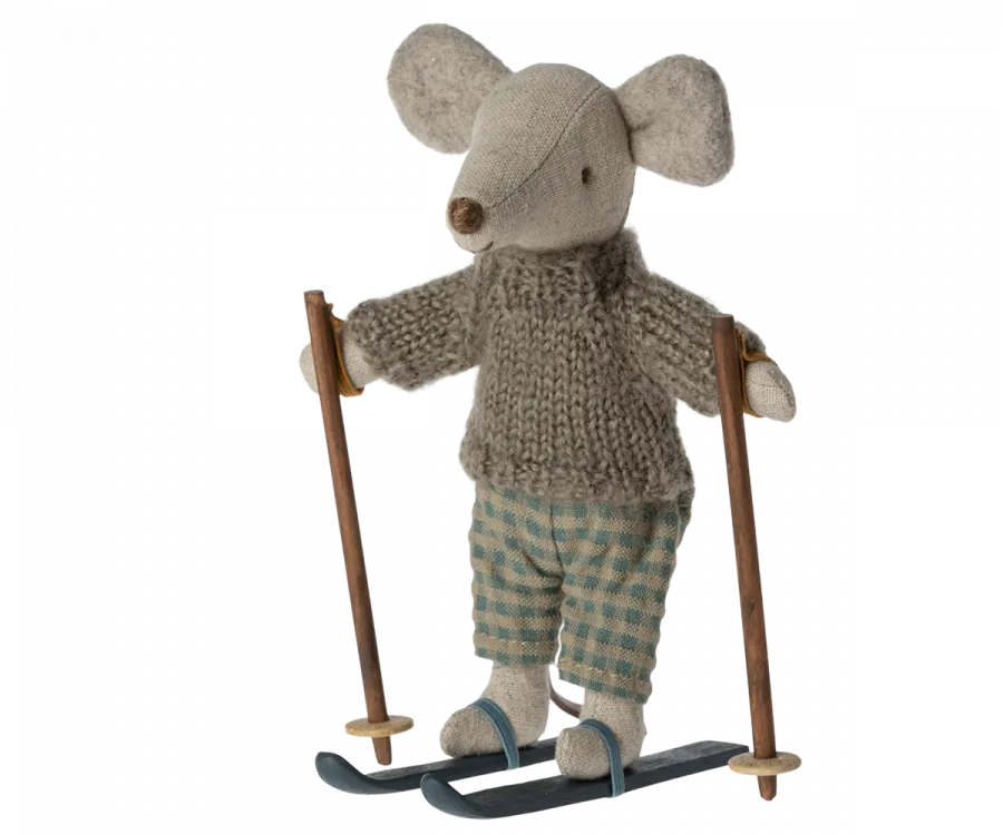 MAILEG winter mouse w/ski set | big brother