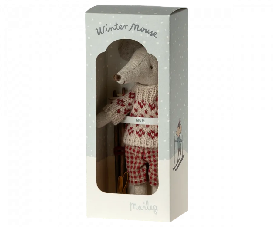 MAILEG winter mouse w/ski set | mum