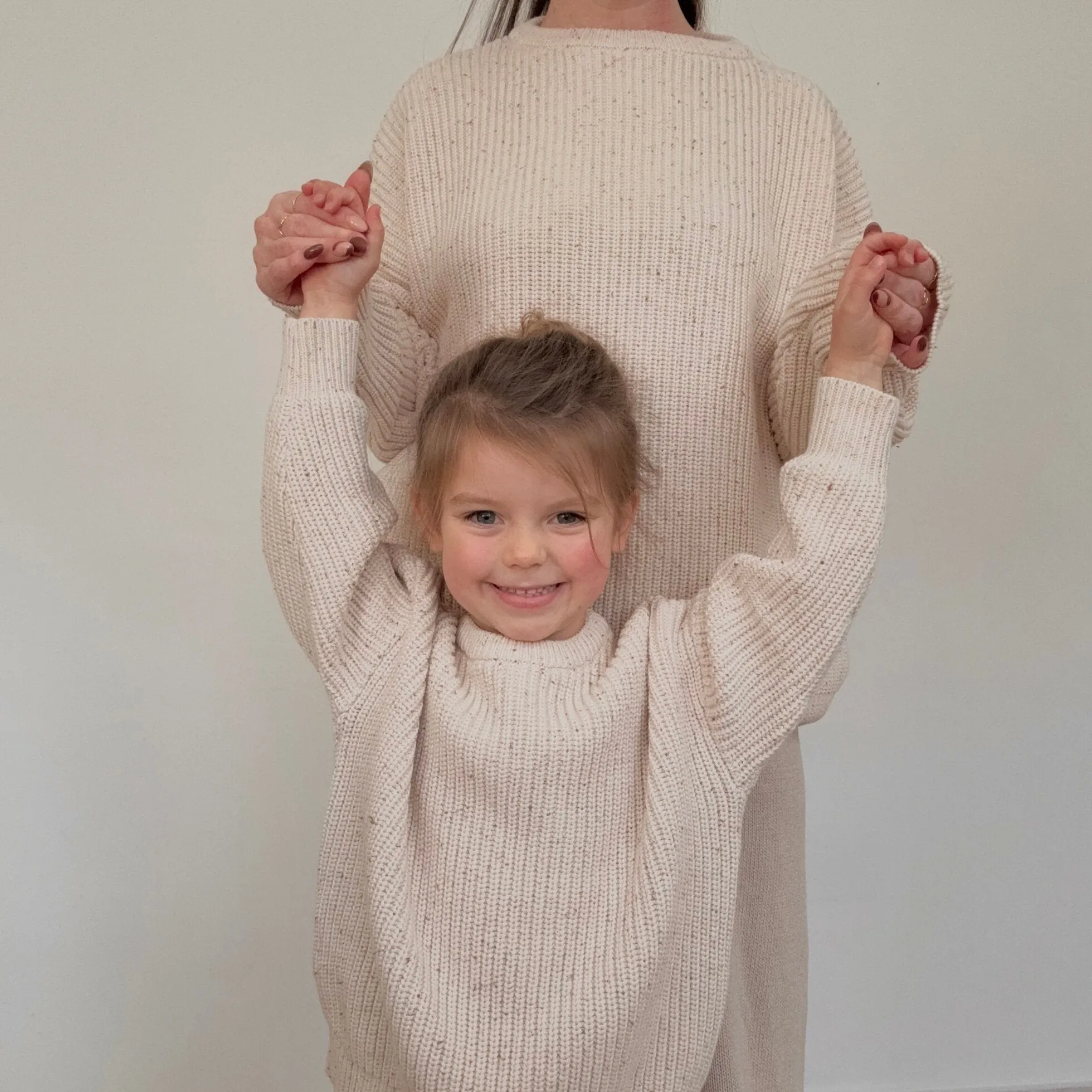 MAMA Aspen Chunky Knit Oversized Jumper (Cocoa Flecked)