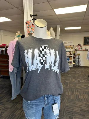 Mama Check Bolt Graphic Tee