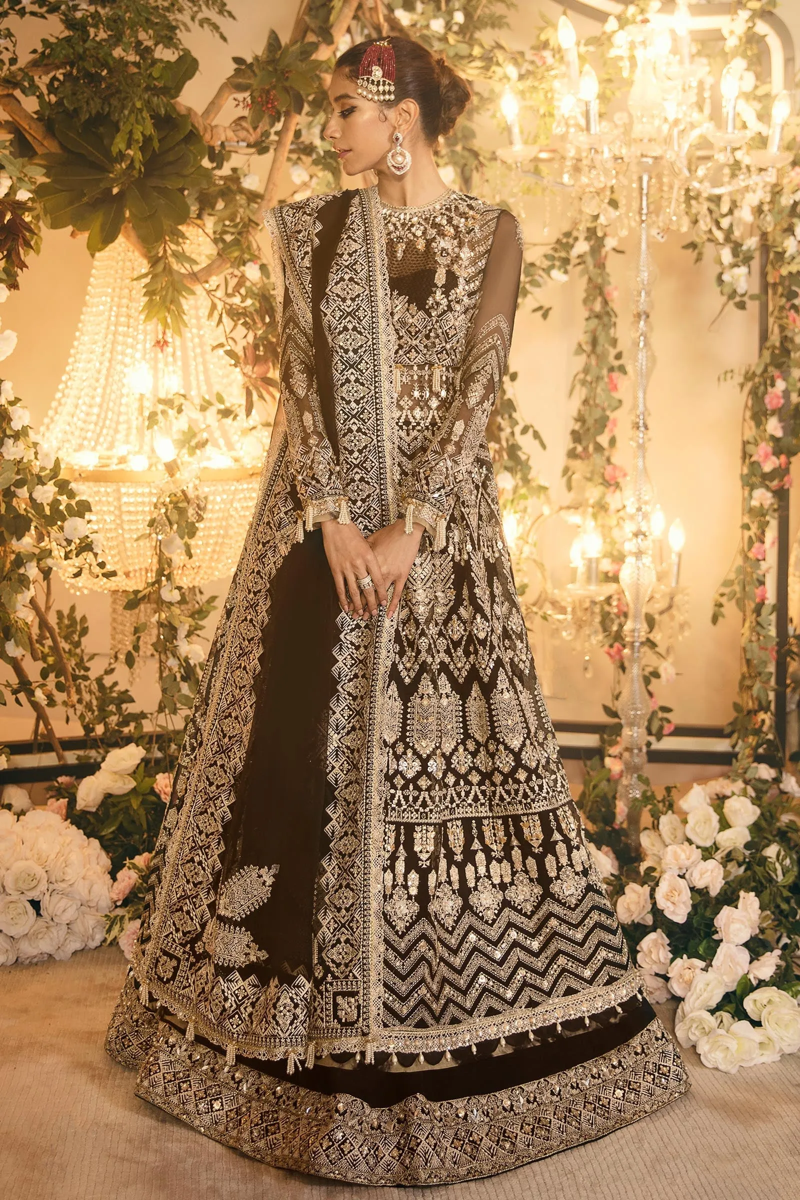 MANIJEH (ZC22-08)  | Zaha Gossamer Collection 2022 | Unstitched Embroidered Net Suit