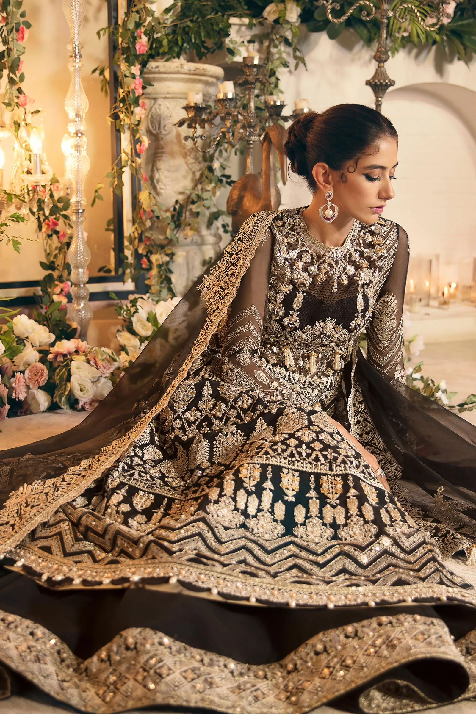 MANIJEH (ZC22-08)  | Zaha Gossamer Collection 2022 | Unstitched Embroidered Net Suit