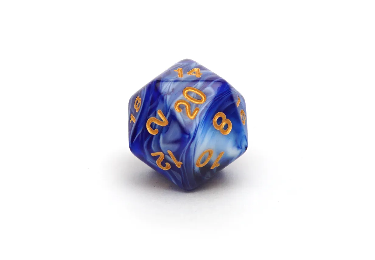 Marble Dice | Blue Porcelain