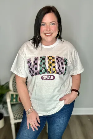 Mardi Gras Checkered Tee