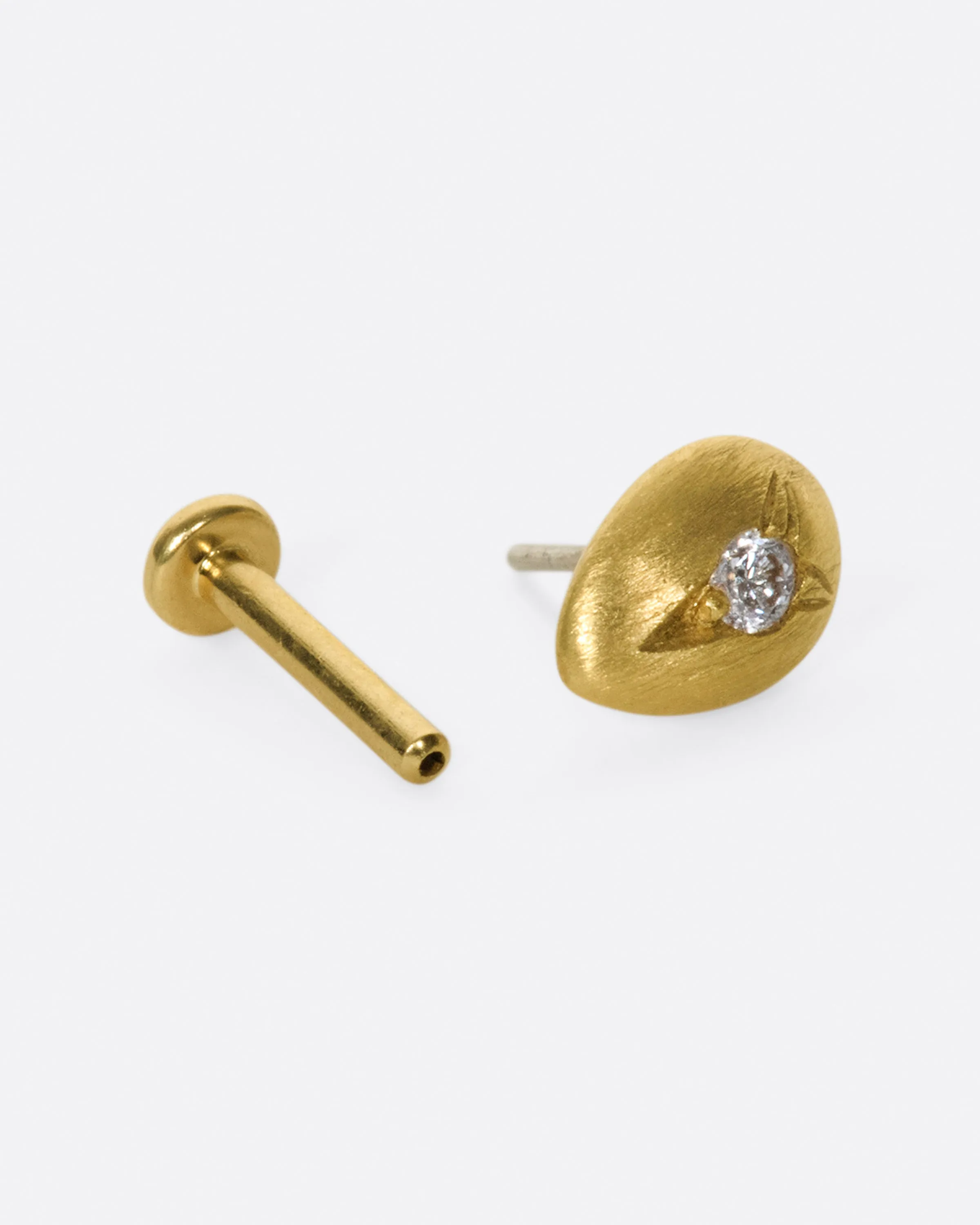 Mazs Teardrop Threadless Earring