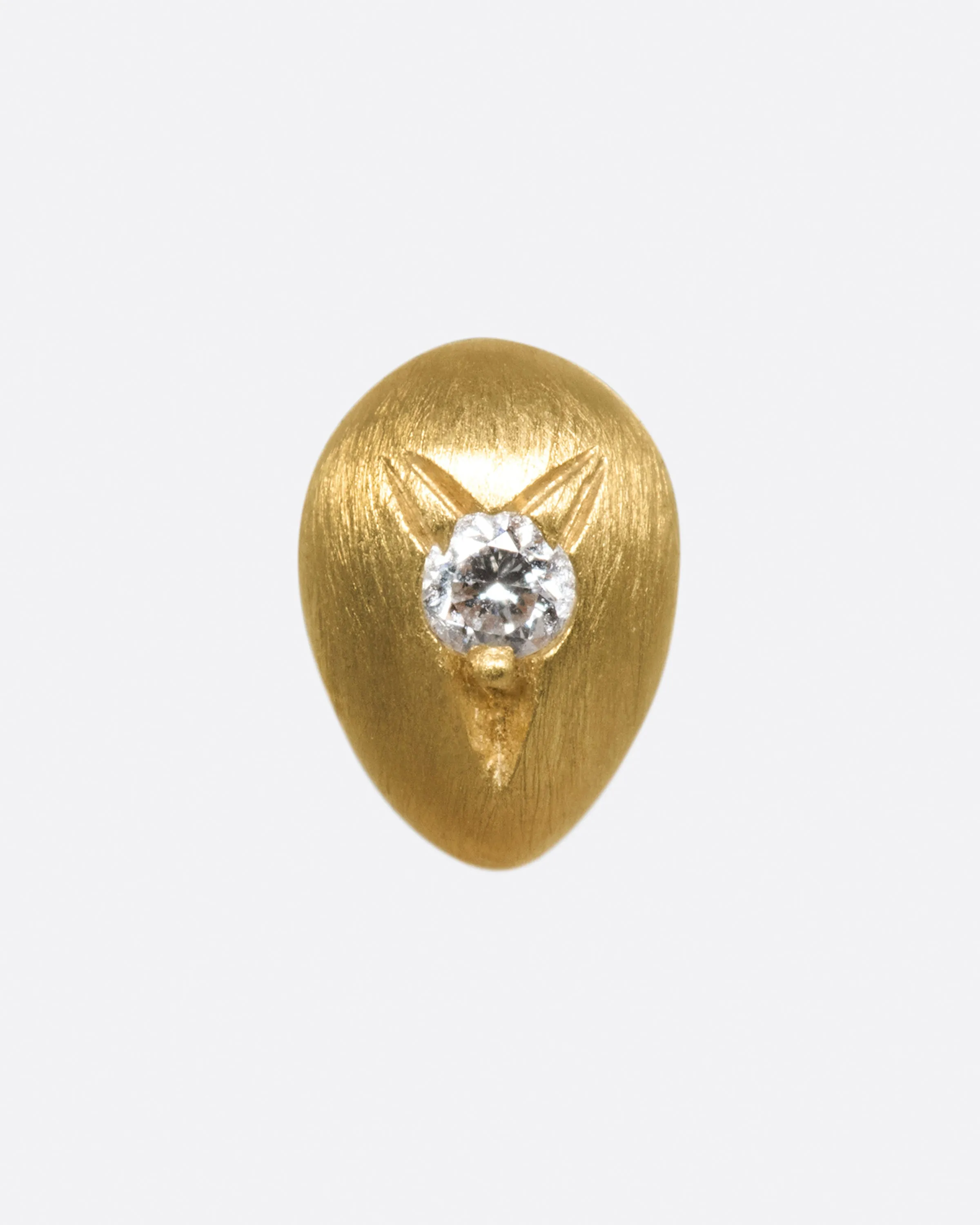 Mazs Teardrop Threadless Earring