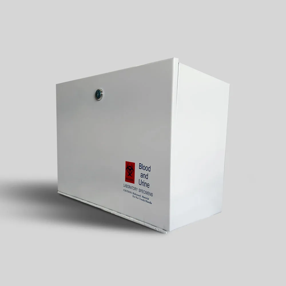Metal Lock Box for Laboratory Specimens – Medium Size Blood & Urine Storage