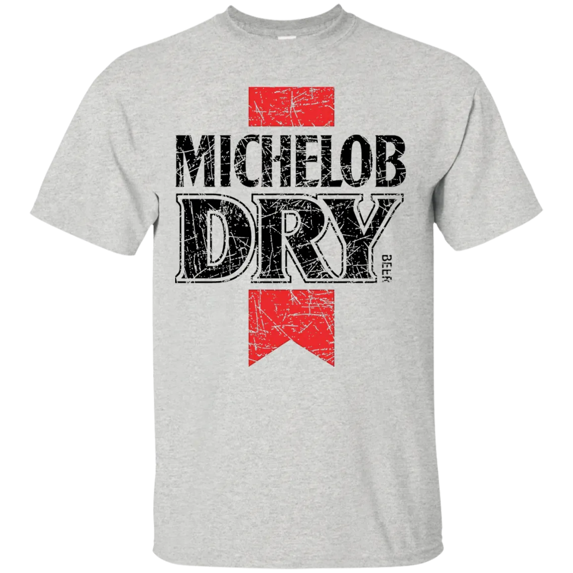 Michelob Dry Beer T-Shirt Custom Designed Color Worn Label Pattern