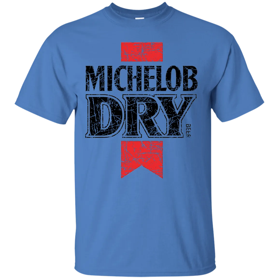 Michelob Dry Beer T-Shirt Custom Designed Color Worn Label Pattern
