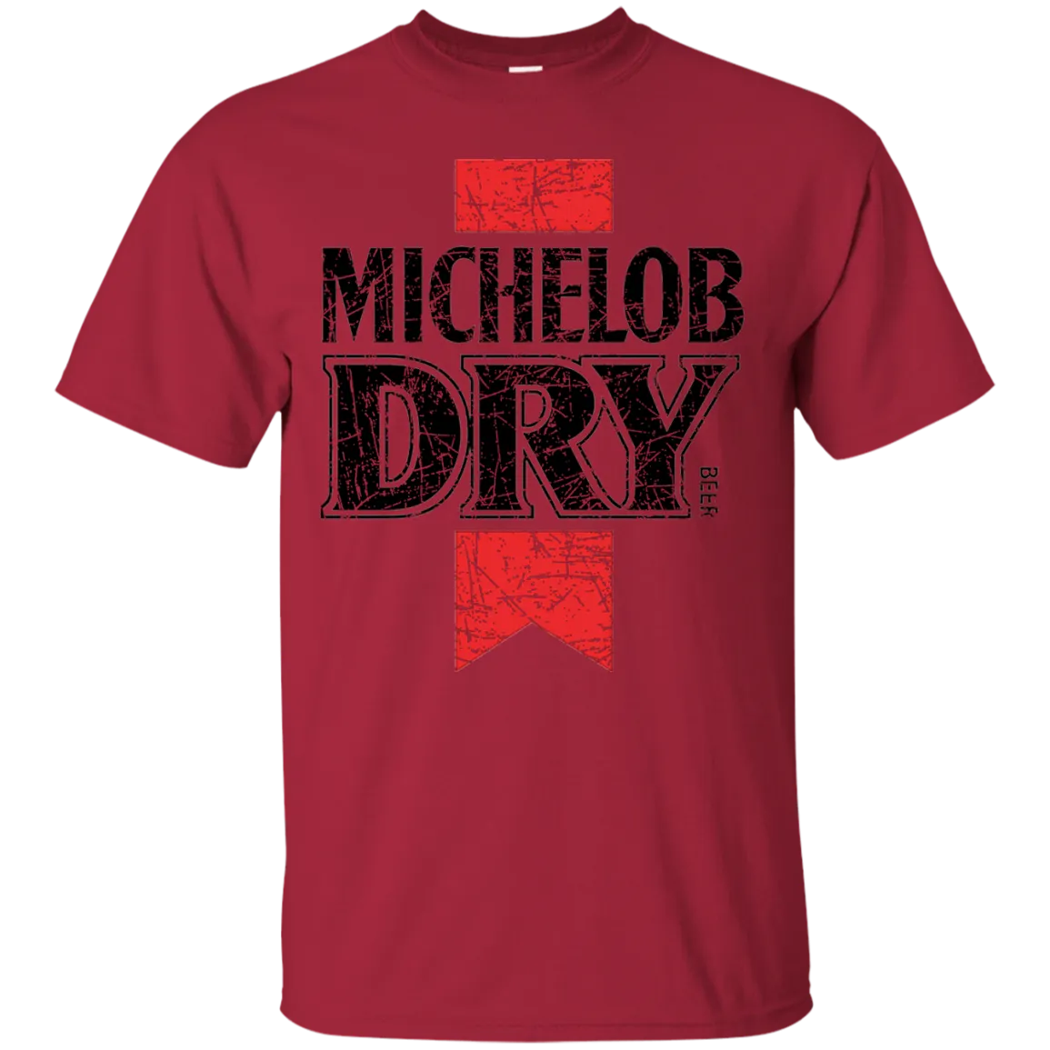 Michelob Dry Beer T-Shirt Custom Designed Color Worn Label Pattern
