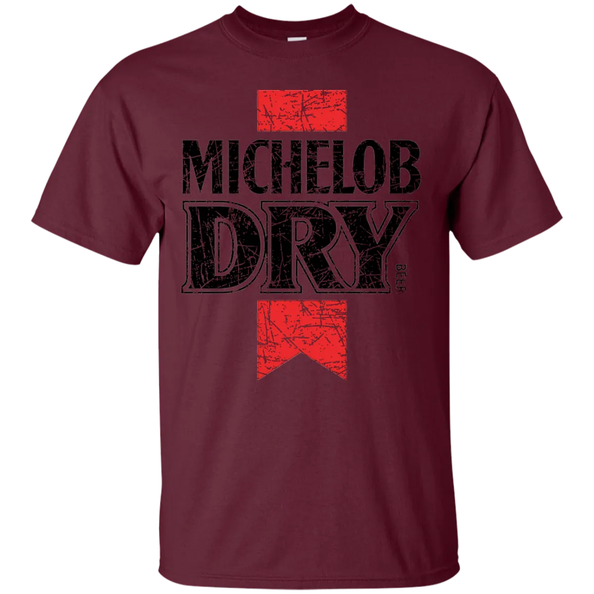 Michelob Dry Beer T-Shirt Custom Designed Color Worn Label Pattern