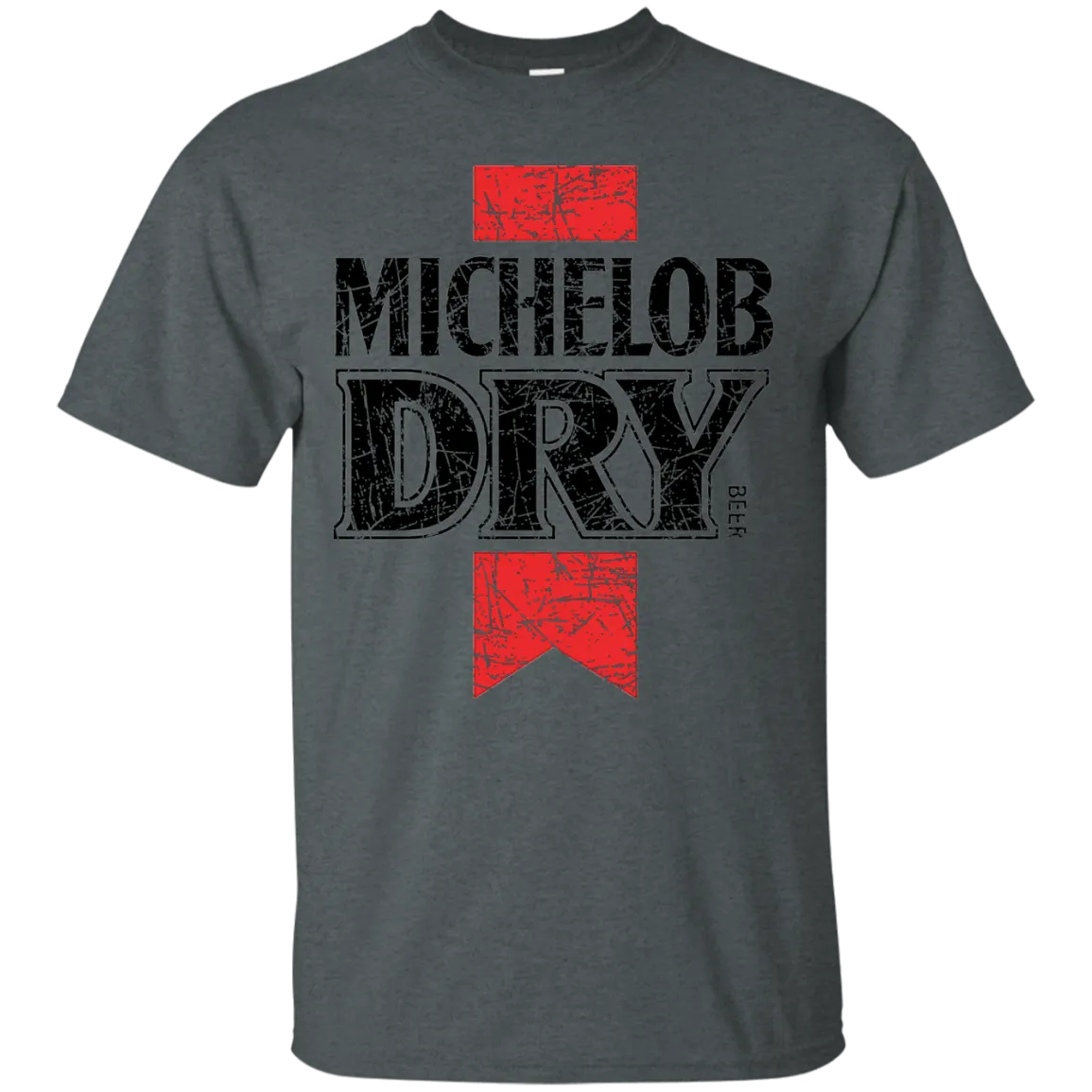 Michelob Dry Beer T-Shirt Custom Designed Color Worn Label Pattern