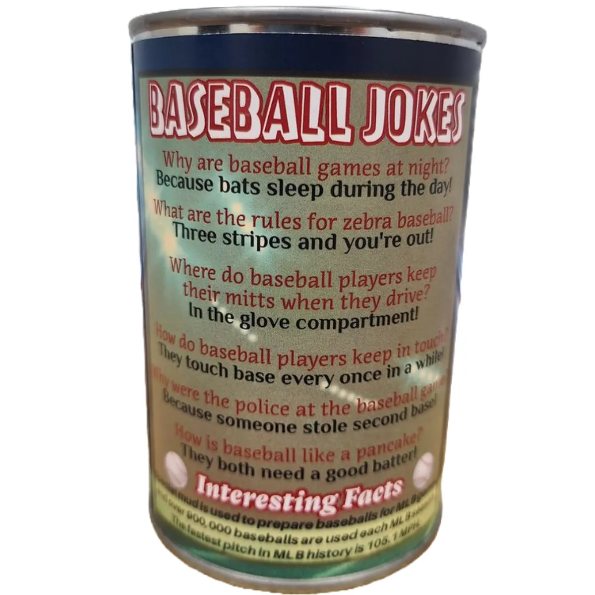 Mickey the Canned Baseball | Sports Plush in a Can w/Jokes