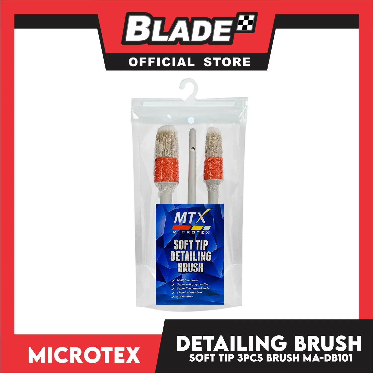 Microtex Soft Tip Detailing Brush Set of 3pcs MA-DB101