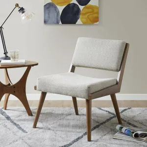 Mid-Century Armless Accent Chair, Grey