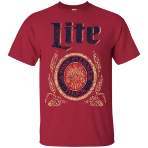Miller Lite Beer T-Shirt Custom Designed Color Worn Label Pattern